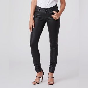 Paige Verdugo Ultra Skinny - Black Fog Luxe Coating Size 28